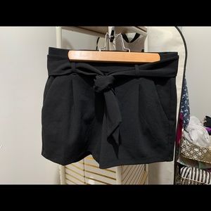 COPY - Loft Tie Waist Shorts in Black, S Petite